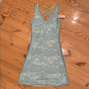 Sage green lace over nude color. Size xs